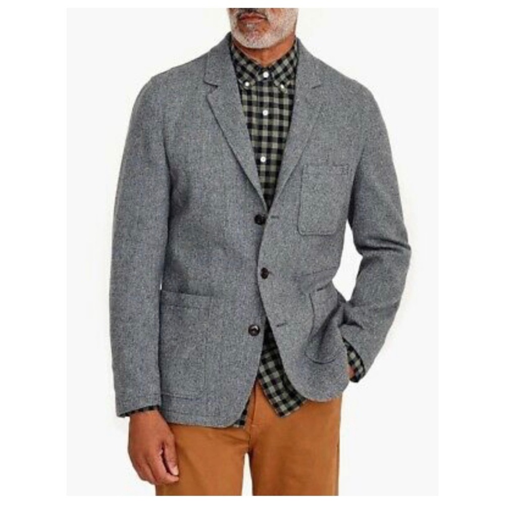 J. Crew Men’s Wallace & Barnes Gray Knit Blazer
